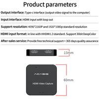 Gambar Acasis 4K 30Hz HDMI Loopout HD Video Capture Card, Compatible with PC, Proyektor, PS5 and phone for Live Streaming HD33 dari Xclusivmedia_NEW undefined 5 Tokopedia