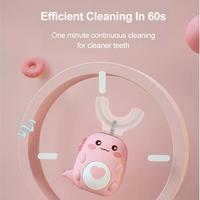 Gambar Electric child toothbrush Silicone Children's 360 Degrees Automatic USB Rechargeable Smart kids toothbrush u shape - 2-6 Years Old-Pink dari TK GARAAMMOTIF TERRBARRRU undefined 3 Tokopedia
