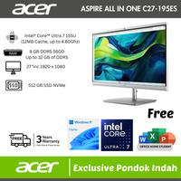 Gambar ACER AIO C27 195ES Ultra 7 155U 8GB 512GB SSD 27" W11 OHS21 - 16GB 512GB dari Acer Exclusive Pondok Indah undefined 1 Tokopedia