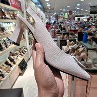 Gambar STEVE & CO PROMO SANDAL HEELS 8CM SELOP/MULES TALI WANITA SUPER CUTEE RINGAN,EMPUK  & ORI SIZE 36-40 - black, 36 dari FAFA SHOP89 undefined 4 Tokopedia