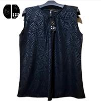 Gambar Inner Sleeveless Motif / Dalaman Wanita Atasan Tanpa Lengan Jumbo Embos Original NH Terbaru Terlaris Hitam Top Katun Dewasa Tebal Basic Casual Dalaman Kamisol Cantik Nyaman Outer Fit Rompi Panjang Garis Stretch Kotak - Hitam, M dari Enha18 undefined 1 Tokopedia