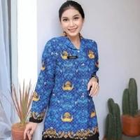 Gambar PARIS 01 BAJU BATIK KOPRI PREMIUM PRIA DAN WANITA / KORPRI KERAH BIRU / BAJU BATIK SERAGAM KORPRI TERBARU 2024 ASN DAN PNS, BATIK SOLO PREMIUM / BAJU BATIK KORPRI LENGAN PANJANG. Katun Atasan - Pria Full Puring Kerah Biru, S dari PARIS.JR undefined 5 Tokopedia