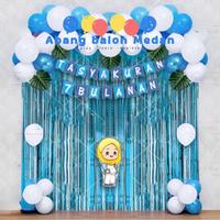 Gambar BACKDROP DEKORASI TASYAKURAN 7 BULANAN KEHAMILAN - PINK dari Abangbaloon.medan undefined 4 Tokopedia