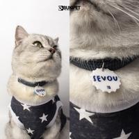 Gambar Kalung Kucing Nama Custom Lonceng Besar - Bukipet Cord Velvet Neclace - Sage (Adjustable) dari BUKIPET undefined 3 Tokopedia