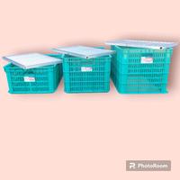 Gambar Alat Sortir Lele Aluminium besar Pengganti Ember Sortir Lele Bak Sortir Ikan Lele Belum Termasuk Keranjang Ukuran 56cmx36cm Cocok Untuk Keranjang Besar 60x40cm - 6/kg, alumunium saja dari Qastollele undefined 4 Tokopedia