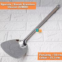 Gambar Spatula Sutil Full Stainless Tebal Ukuran JUMBO  Panjang 50 Cm dari Zidan Prabot undefined 2 Tokopedia