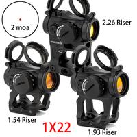 Gambar Tactical Unity 2 MOA Red Dot Sight 1x22mm Reflex Sight Optics Airsoft Scope with 1.54/1.93/2.26 Riser Mount with Original LOGO dari GROSIR MOTIFTERON TERBARUU undefined 1 Tokopedia