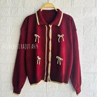 Gambar BAJU ATASAN SWEATER SERBA MAROON KNITWEAR RAJUT WANITA KOREA KEKINIAN LENGAN PANJANG Oversize - Rahelia dari DISTRIBUSI RAJUT A474. undefined 2 Tokopedia