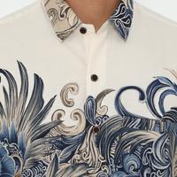 Gambar LUIGI RICCIO Kemeja Batik Pria Simple New Floral Regular Casual Pesta Kerja Kantor - BATIK PRIA PANJANG , M dari Postillo undefined 5 Tokopedia