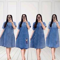 Gambar Daster Jeans Kekinian/Daster Jeans Wanita/Daster Jeans Busui/Daster Jeans Model Baru/Daster Jeans Motif Dress Nyaman Panjang/Daster Dewasa/Daster Motif Viral/Daster Jeans Motif Lucu/Daster Jeans  Standar - Bordil Mahkota, All Size dari Syni Store undefined 1 Tokopedia