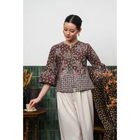 Gambar NONA RARA - Vinci Kopi Pekalongan T4647, Baju kerja batik blouse wanita modern - S dari Nona Rara Batik undefined 1 Tokopedia