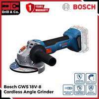 Gambar Bosch GWS 18V-8 Cordless Brushless Angle Grinder 4 Inch / Mesin Gerinda 4" Baterai (Unit Only) dari Drill&Co undefined 1 Tokopedia