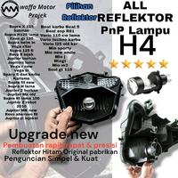 Gambar Retrofit Reflektor Plus Mika Lampu Depan Costum Dudukan Lampu H4 Untuk Semua Motor  Bebek Matic - beat karbu dari waffamotor undefined 1 Tokopedia