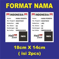Gambar STIKER KERTAS NAMA TINGGAL TEMPEL  UNTUK KOPER JEMAAH HAJI/UMROH dari Waroeng.sablon undefined 2 Tokopedia