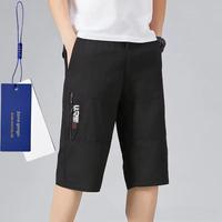 Gambar Double G Celana Pendek Kargo Pria Panjang Di Bawah Lutut Model Slim Fit Bahan Katun Twill - Hitam, M dari Lucavero undefined 5 Tokopedia