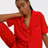 Gambar Lazy Pajamas Tencel Silk Pajamas - Red | Piyama | Baju Tidur - M dari Lazy Pajamas undefined 4 Tokopedia
