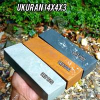 Gambar BATU ASAH PENGASAH PISAU PALING BAGUS, ASAHAN PISAU CEPET TAJAM SATU SET ISI 3 BIJI UKURAN 14X4X3 Knife dari Batu asah sinar askam undefined 3 Tokopedia