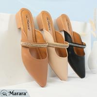 Gambar Marara - Sandal Wanita Selop Bapau Leonii - Cantik Kekinian - Hitam, 37 dari Marara ID undefined 3 Tokopedia