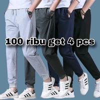 Gambar Paket 100 Ribu Dapat 4 Pcs Celana Panjang Training Jogger Unisex Pria Wanita Polos Celana Panjang Olahraga Nyaman Santai Sport - Paket 4 Pcs Warna Beda, L (bb 45-55) dari Azmi Store ID_NEW undefined 3 Tokopedia