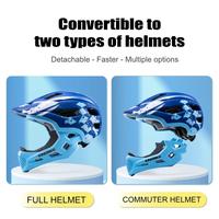 Gambar Kids Detachable Full Face Helmet Road Mountain Balance Bicycle Downhill Scooter Children Cycling Safety Helmets 5-10 Years - JC012-246-black, S dari emily lapak stooore undefined 3 Tokopedia