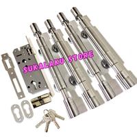 Gambar gagang Pintu mewah Model Barbel Hitam Elegan plus Kunci Set Lengkap Desain Minimalis Modern Cocok Untuk Berbagai Jenis Pintu Rumah Kantor Dan Ruang Usaha - 4pcs handle+kunci (Natural), 33cm (kecil) dari Sukalaku store undefined 4 Tokopedia