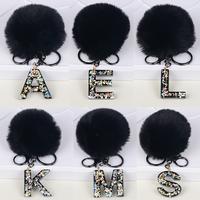 Gambar 【Ready】gantungan kunci hitam premium/ gantungan kunci bola berbulu resin 26 huruf gantungan kunci fashion gantungan tas lucu - Cocok untuk kunci mobil sepeda motor/gantungan tas Keychain - A dari HappyBelanja Shop undefined 3 Tokopedia