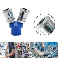 Gambar YOLO SMV Konektor 2 Cabang Kompresor Udara Angin Pneumatik Quick Connector Air Compressor Manifold 2 Way PT 1/4 Inner Thread Multi Hose Coupler Fitting with High Strength Air Gas Distributor For Pump Tool Coupler Pneumatic Splitter 2.048.0576 | SMV Female dari AGENN MEDUSA TRRBARRU9670 undefined 5 Tokopedia