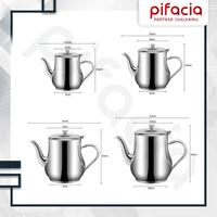 Gambar PIFACIA Teko Saringan Minyak Air Saji Minum Ceret Teh Tahan Panas Dingin Kettle Stainless - 700 ML, STANDAR dari Pifacia undefined 5 Tokopedia
