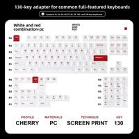 Titan Nation Frosted Matte Dual Tone PC Translucent Screen Print Keycaps 130 Set Cherry Profile - foto 2