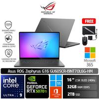 Gambar Asus ROG GU605CR I9NT7OL6G HM Ultra 9 285H/32GB/2TB/RTX5070Ti 12GB/16" 2.5K 240Hz/W11 Zephyrus G16 dari Asus Official Store Medan undefined 1 Tokopedia