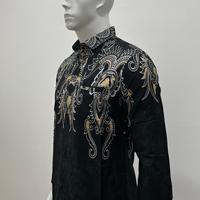 Gambar Batik Bali Lestari Kemeja Katun Pria Lengan Panjang Slimfit Hitam (HBP) - M dari Bali Lestari dan Bali Asri undefined 3 Tokopedia