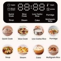 Gambar Mecoo Aesthetic Rice Cooker Pink Low Carbo Low Sugar Ceramic Coated Teflon Free 400 Low Watt 1.5L Digital Hemat Listrik & Anti Jeglek | Rice Cooker Mecoo Low Carbo - Ungu 1.8L dari Surya Samodra Electronic undefined 3 Tokopedia