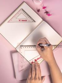 Gambar Set Penggaris Segitiga Butterfly No. 12 / BT - No. 12 dari BUTTERFLY STATIONERY undefined 2 Tokopedia