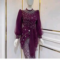 Gambar kebaya chantily kby lamran kebaya wisuda - maroon, S dari khiraniashadiya undefined 2 Tokopedia