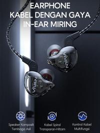 Gambar VIVAN Q15 Headset Wired in Ear IEM Earphone Handsfree Earbuds with Mic dari RAMSOBNOO undefined 2 Tokopedia
