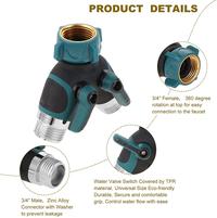 Gambar 1kit 2 Way Garden Water Hose Splitter Set 3/4" Y-Type Connector +2 Faucet Extension Spring Protectors + 4 Pipe Rubber Washer dari arifalstoreid undefined 3 Tokopedia