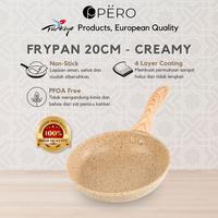 Gambar [JORDI ONSU] Pero Frypan 20cm Nonstick Granite Wooden Handle/ Wajan Tanpa Minyak - CREAMY dari Pero Indonesia undefined 2 Tokopedia