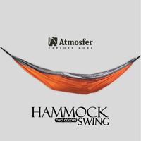 Gambar ATMOSFER HAMMOCK GUNUNG 2 WARNA 250CM X 150CM Ayunan Gantung - ABU-ORANGE dari Moan Gear undefined 1 Tokopedia