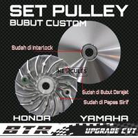 Gambar BEAT DELUX PULLEY SET Rumah roller bubut custom 13,5 13,8 pulley racing beat esp beat pop scoopy fi vario 110fi beat street kode K44 rumah roller Belt Cvt Kipas Mesin Motor Motorcycle - 13,8-KIPAS SAJA, BEAT KARBU dari BTR RACING undefined 3 Tokopedia
