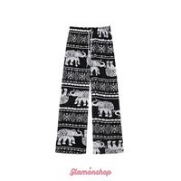 Gambar Glamonshop CPG458 Celana Bawahan Panjang Wanita Kulot Motif Batik Salur Bahan Rayon Katun Hitam Garis Linen Unisex - 07 BIRU GAJAH KECIL, FREESIZE dari GLAMONSHOP undefined 1 Tokopedia