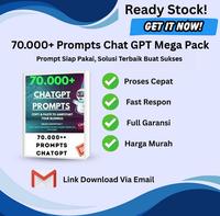 Gambar 70.000+ Prompt Chat GPT Mega Pack | Prompt Chat GPT Siap Pakai dari Ricky Indrawan Online Shop undefined 1 Tokopedia