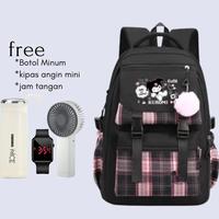 Gambar Tas Ransel Sekolah Anak Perempuan KUROMI Bags PAKETAN FREE 4pcs BOTOL JAM TANGAN LED KIPAS TANGAN GANTUNGAN Tas Sanrio Korean Style Fashion Ransel Anak Karakter Tas Cinnamoroll Tas Kuromi Melody Tas Sekolah Anak Perempuan SD SMP SMA Kuliah Remaja Motif - Grape Violet dari Da beig undefined 5 Tokopedia