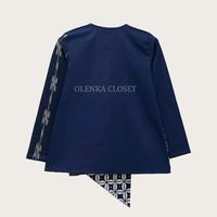 Gambar Olenka Closet Atasan Tenun 137 Baju Batik Kerja Wanita Modern Katun Cewek Casual - Navy, S dari Olenka Closet undefined 2 Tokopedia