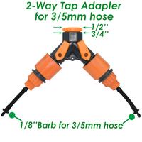 Gambar KESLA Tap Adapter 1-Way 2-Way 4-Way Quick Connectors Barb 1/8'' Tubing Fittings for 3/5mm Hose Garden Irrigation Water Splitter dari Nash Nex undefined 2 Tokopedia