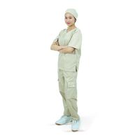 Gambar LINCURT - Doctor Scrub's Set Baju OK Lengan Pendek series 'Active' - Putih, XXL dari Lincurt undefined 5 Tokopedia