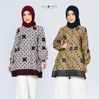 Gambar Clover Clothing Tunik Kalantha - Tunik Kekinian Motif Bunga Bahan Katun Twill Jepang - White, S dari Virrio Hijab Store undefined 1 Tokopedia