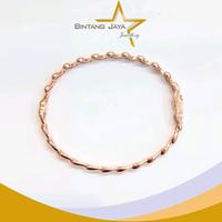 Gambar Gelang Emas Asli Roll Tetes Air Keliling Rosegold 5CM (17K) - Berat 5,77gr - Perhiasan Eksklusif untuk Pesta & Kebudayaan (LJ) dari Bintang Jaya Beje undefined 4 Tokopedia