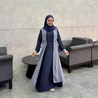 Gambar Lathifa Dress Mix Motif Kombinasi Kekinian By Embun Hijab - Gamis Muslimah Kombinasi Motif Kekinian Premium - Mocca, S dari embun.hijab undefined 1 Tokopedia