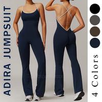 Gambar ADIRA CUTBRAY JUMPSUIT BOOTY SHAPING OLAHRAGA With CUP BRA / SETELAN CUTBRAY FLARE YOGA GYM FITNESS WANITA - Black, L dari TICTACSPORTSWEAR undefined 1 Tokopedia