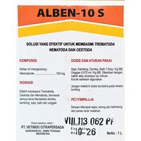 Gambar ALBEN 10S 1 Liter - Obat Cacing Hewan Ternak Sapi Kambing Domba Babi Unggas - Like Albendazol dari apoternak undefined 4 Tokopedia